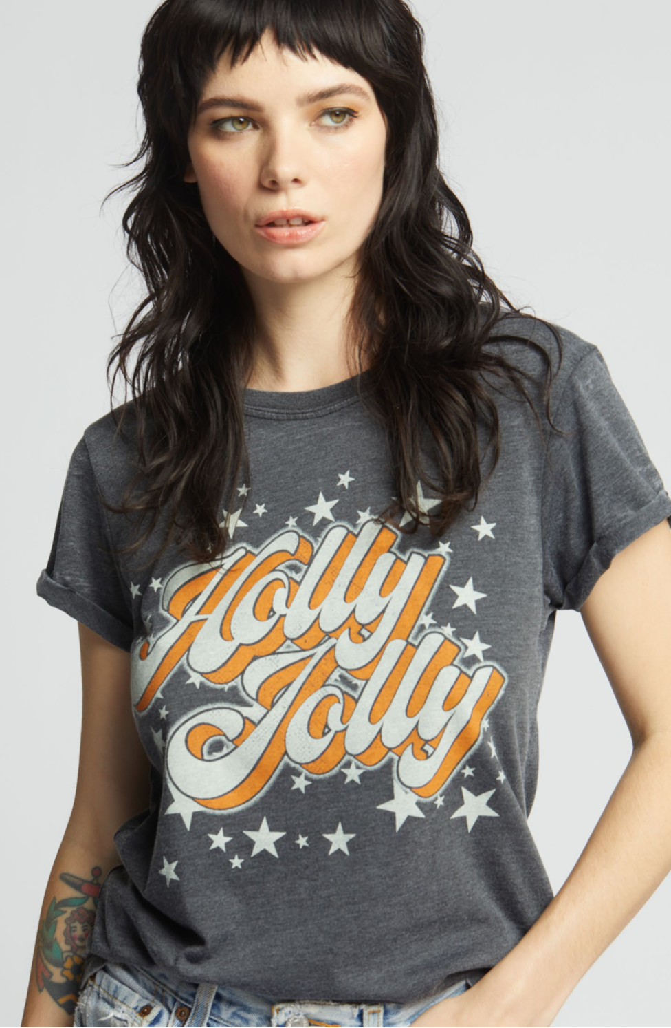 303272 - 930 Holly Jolly Burn Out Graphic Tee Unisex T-shirt, Sweatshirt, Hoodie, Long Sleeve Tee - T-Shirt, Sweatshirt, Hoodie