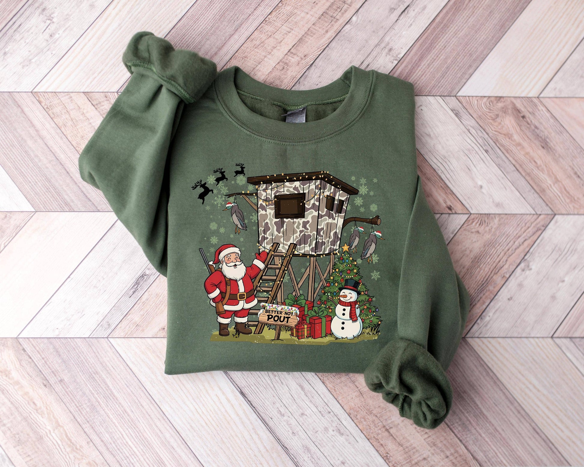Christmas Duck Hunting Sweater Unisex T-shirt, Sweatshirt, Hoodie, Long Sleeve Tee - T-Shirt, Sweatshirt, Hoodie