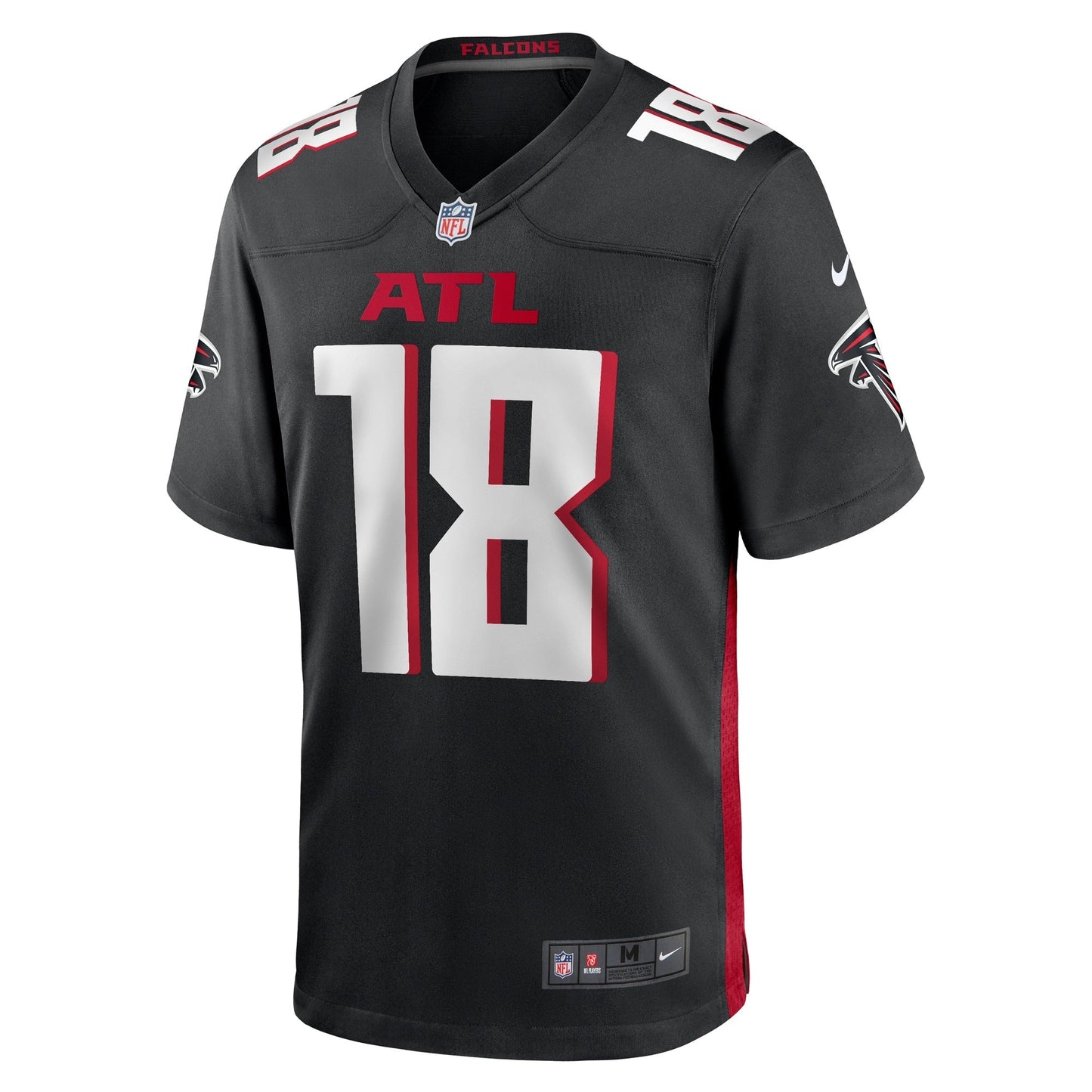 Mack Hollins Atlanta Falcons Game Jersey - Black football jersey product view 2