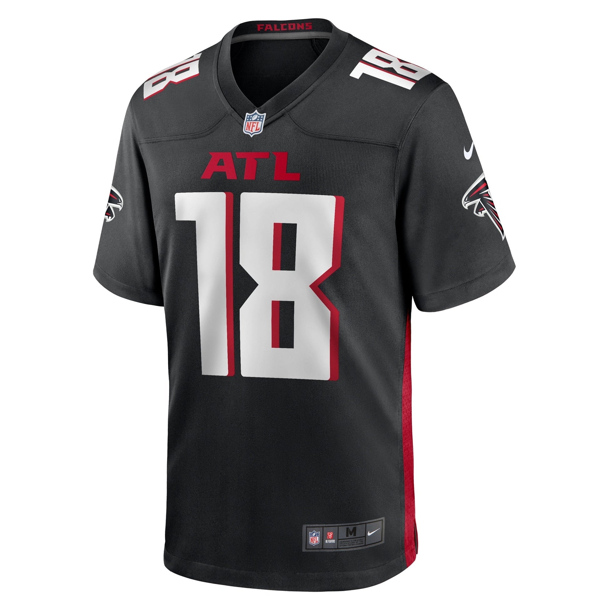 Mack Hollins Atlanta Falcons Game Jersey - Black football jersey product view 2