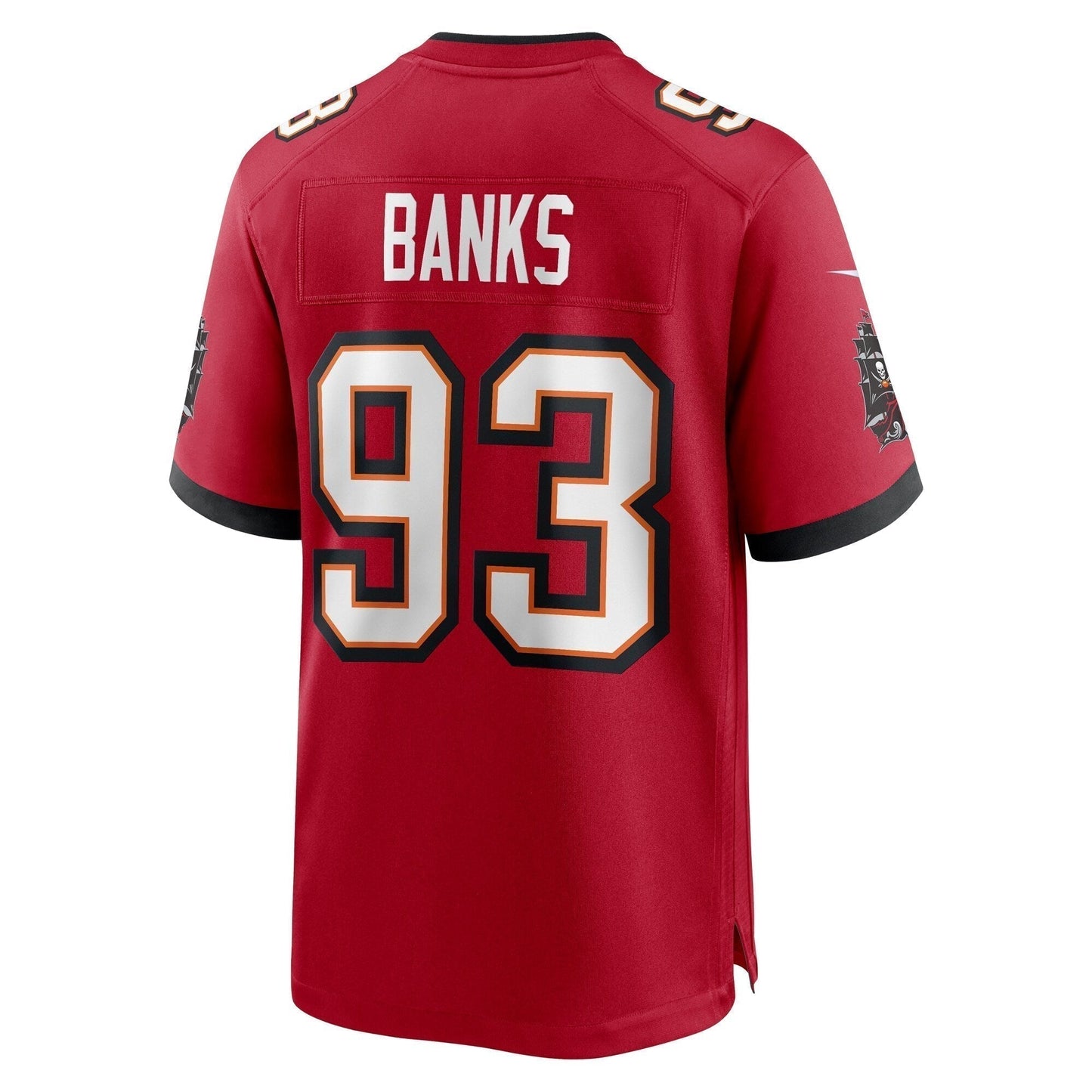 Eric Banks Tampa Bay Buccaneers Game Jersey - Red football jersey product view 3