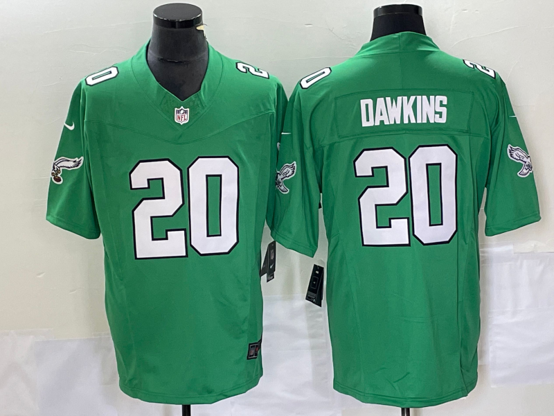 Men's Philadelphia Eagles Brian Dawkins Kelly Green Game Jersey football jersey product view 1