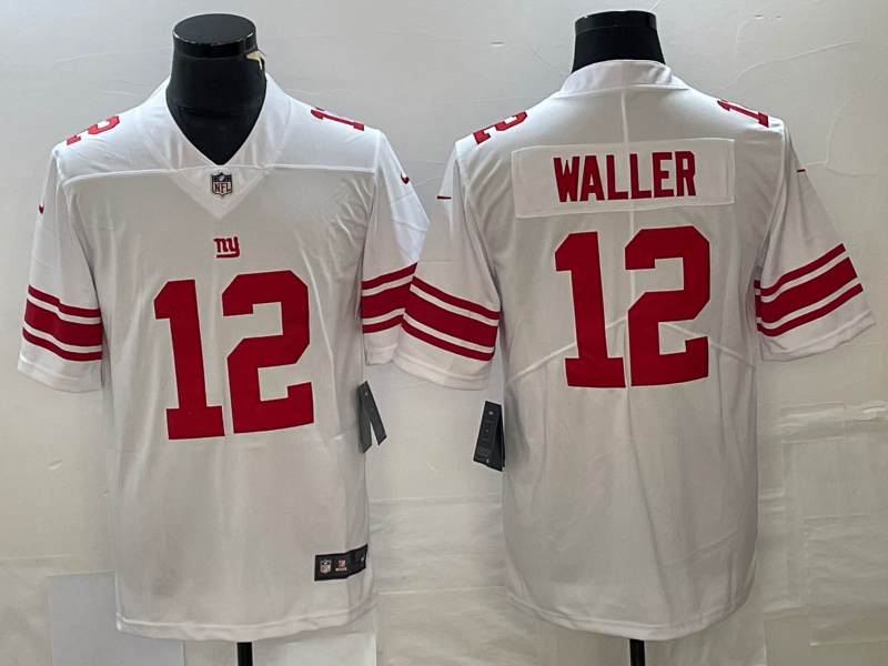 Men's New York Giants Darren Waller White Away Game Jersey football jersey product view 1