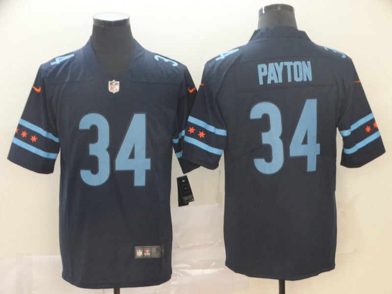Men's Chicago Bears Walter Payton #34 Navy Game Jersey1 City Edition football jersey product view 1