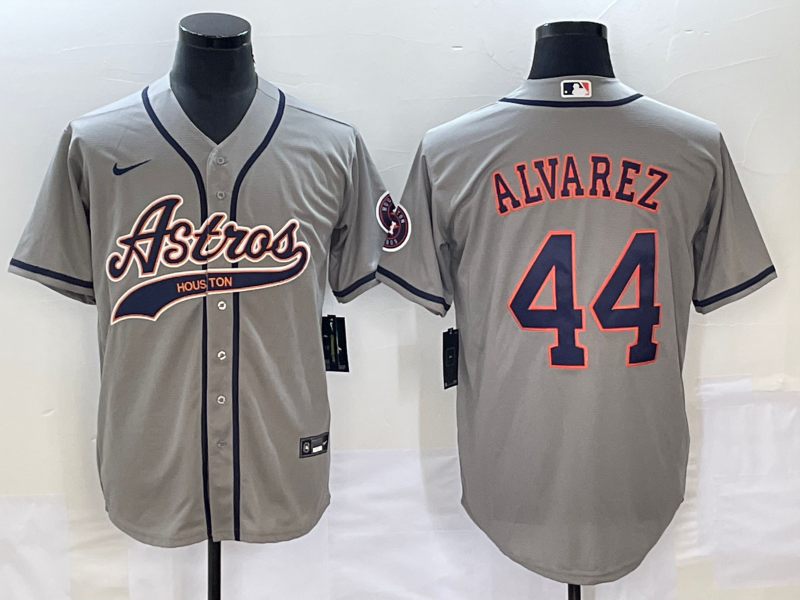Men's Houston Astros Yordan Alvarez #44 Gray Replica Jersey1 Joint Edition baseball jersey product view 1
