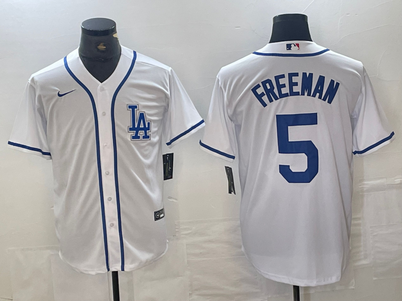 Men's Los Angeles Dodgers Freddie Freeman White Limited Player Jersey baseball jersey product view 1