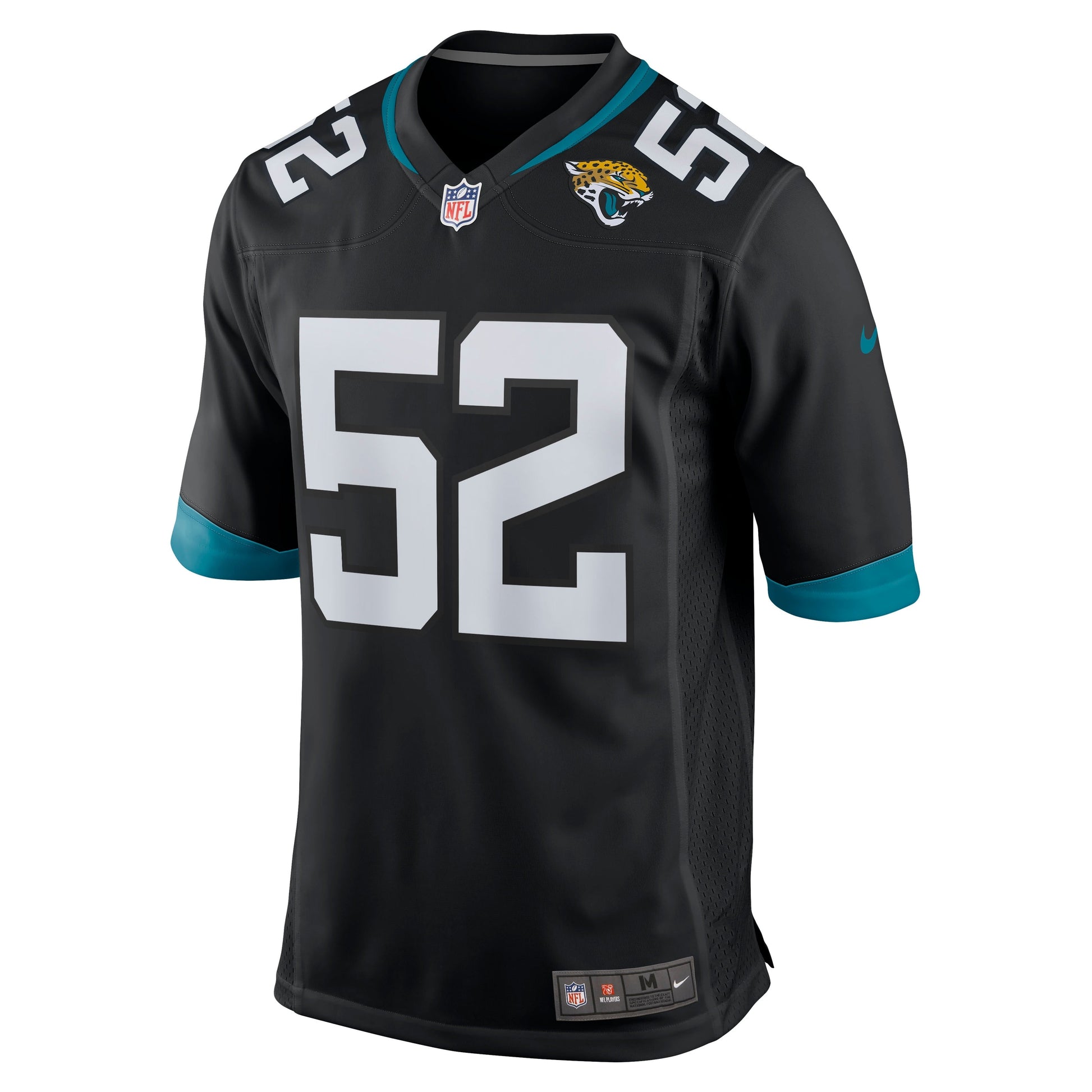 DaVon Hamilton Jacksonville Jaguars Game Jersey - Black football jersey product view 2