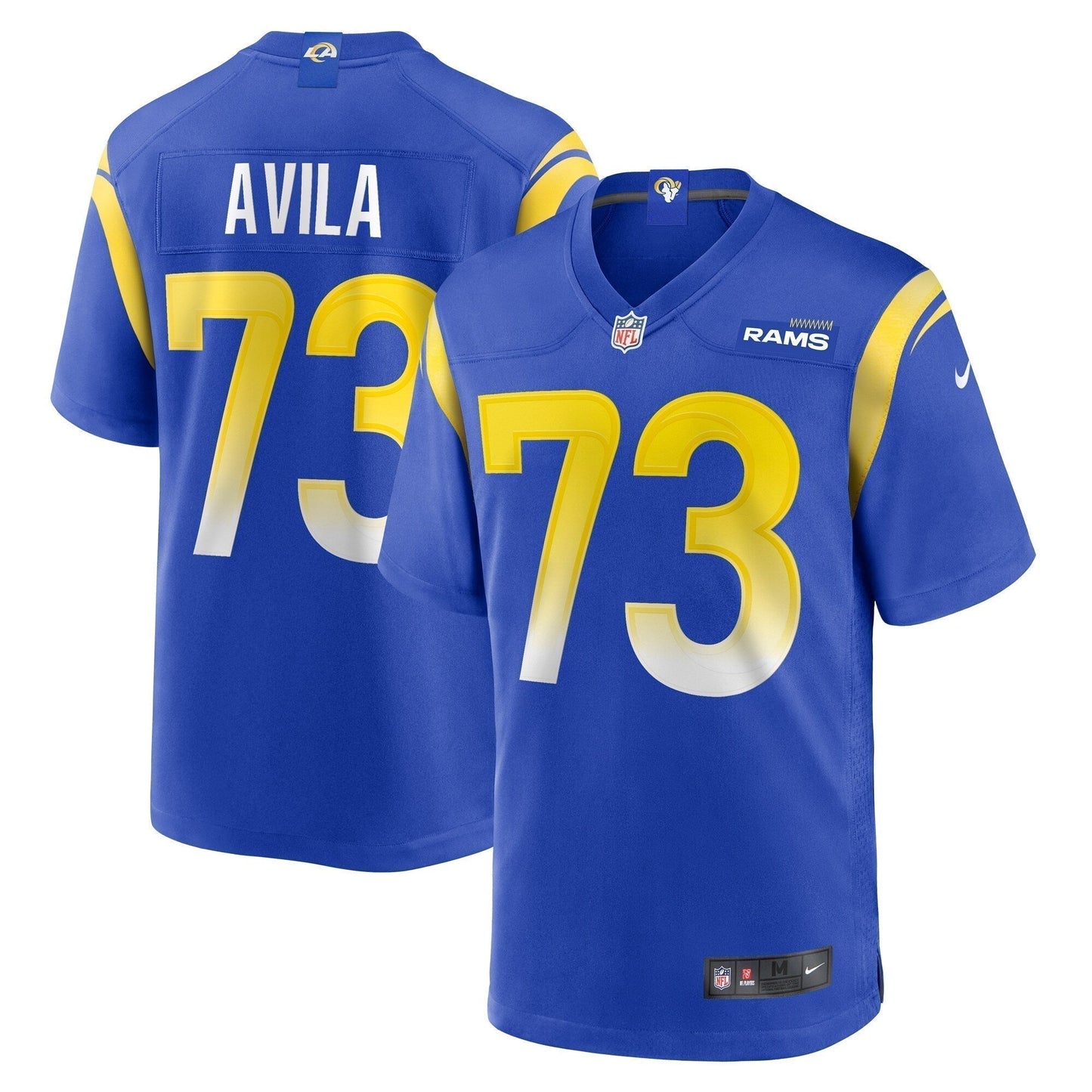 Steve Avila Los Angeles Rams Home Game Jersey - Royal football jersey product view 1