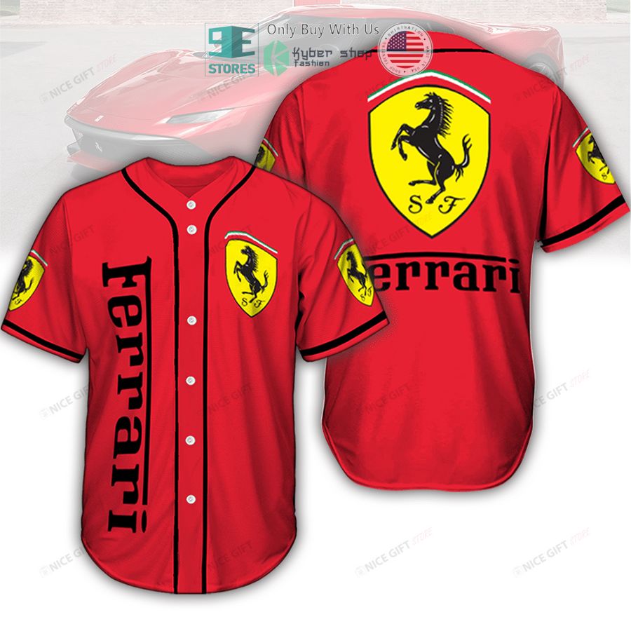 BEST Ferrari red Baseball Jersey Unisex T-shirt, Sweatshirt, Hoodie, Long Sleeve Tee - T-Shirt, Sweatshirt, Hoodie