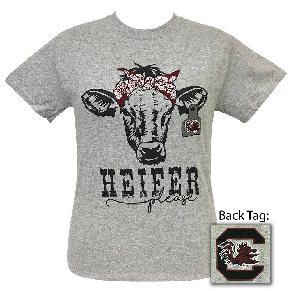 Heifer Please South Carolina Sports Grey Short Sleeve Unisex T-shirt, Sweatshirt, Hoodie, Long Sleeve Tee - T-Shirt, Sweatshirt, Hoodie