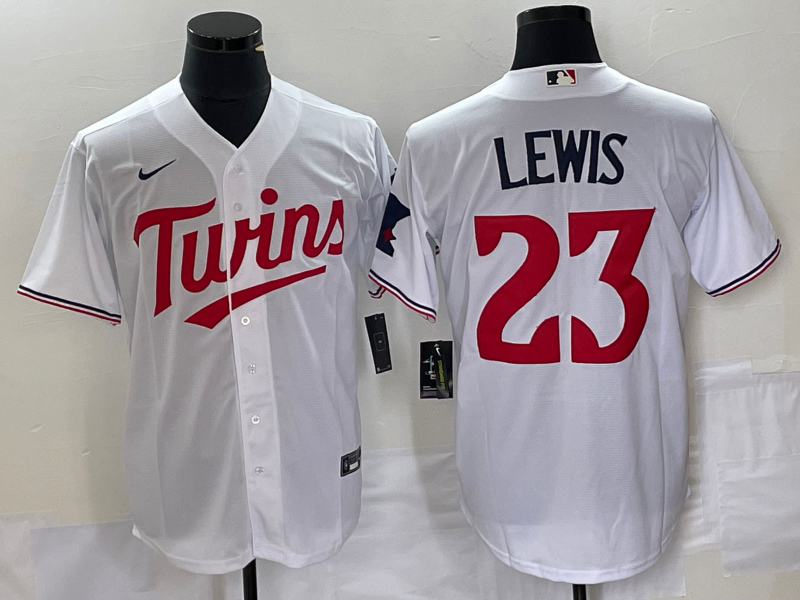 Men's Minnesota Twins Royce Lewis White Home Replica Player Jersey baseball jersey product view 1