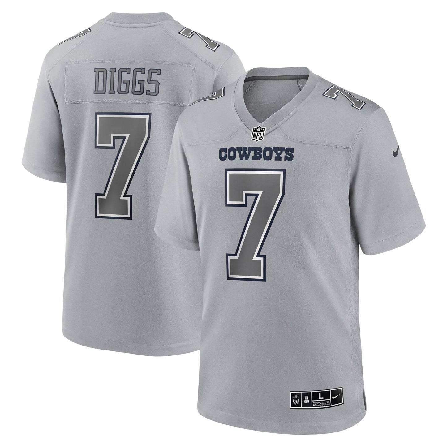 Trevon Diggs Dallas Cowboys Atmosphere Fashion Game Jersey - Gray football jersey product view 1