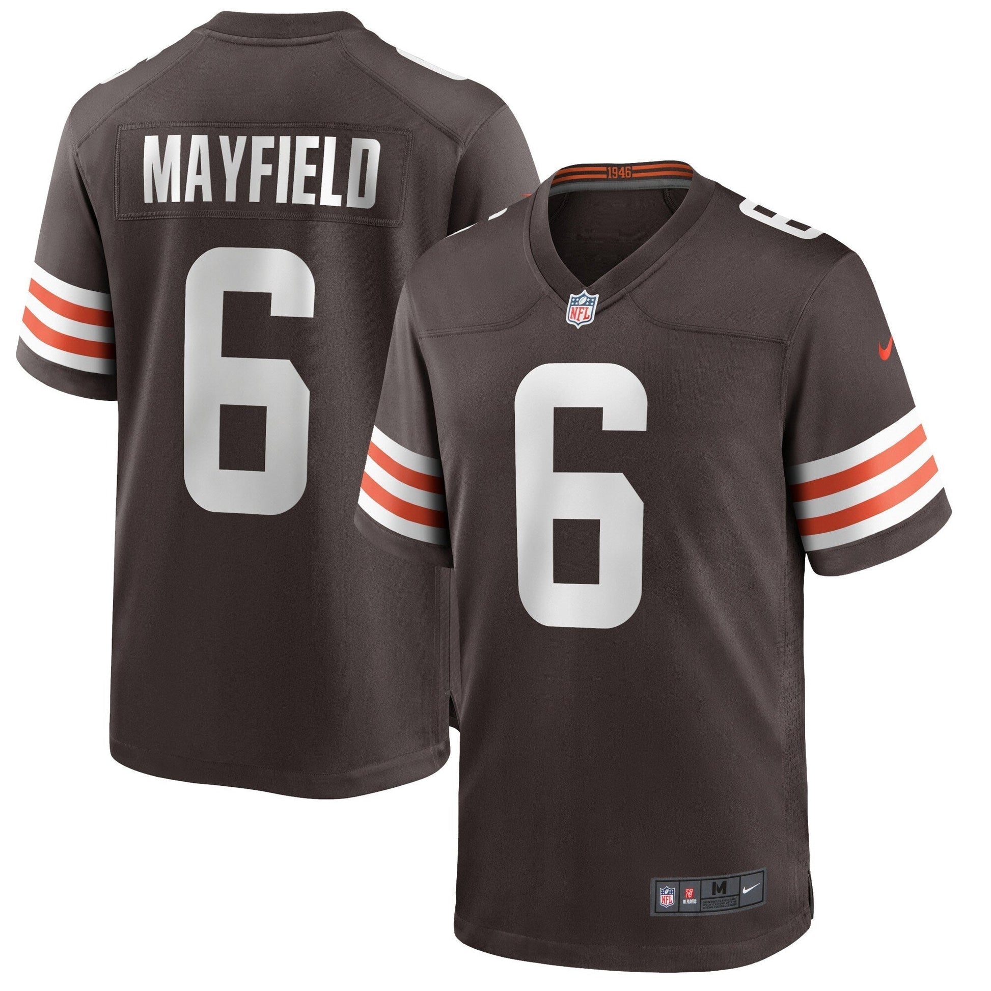 Baker Mayfield Cleveland Browns Game Jersey - Brown football jersey product view 1