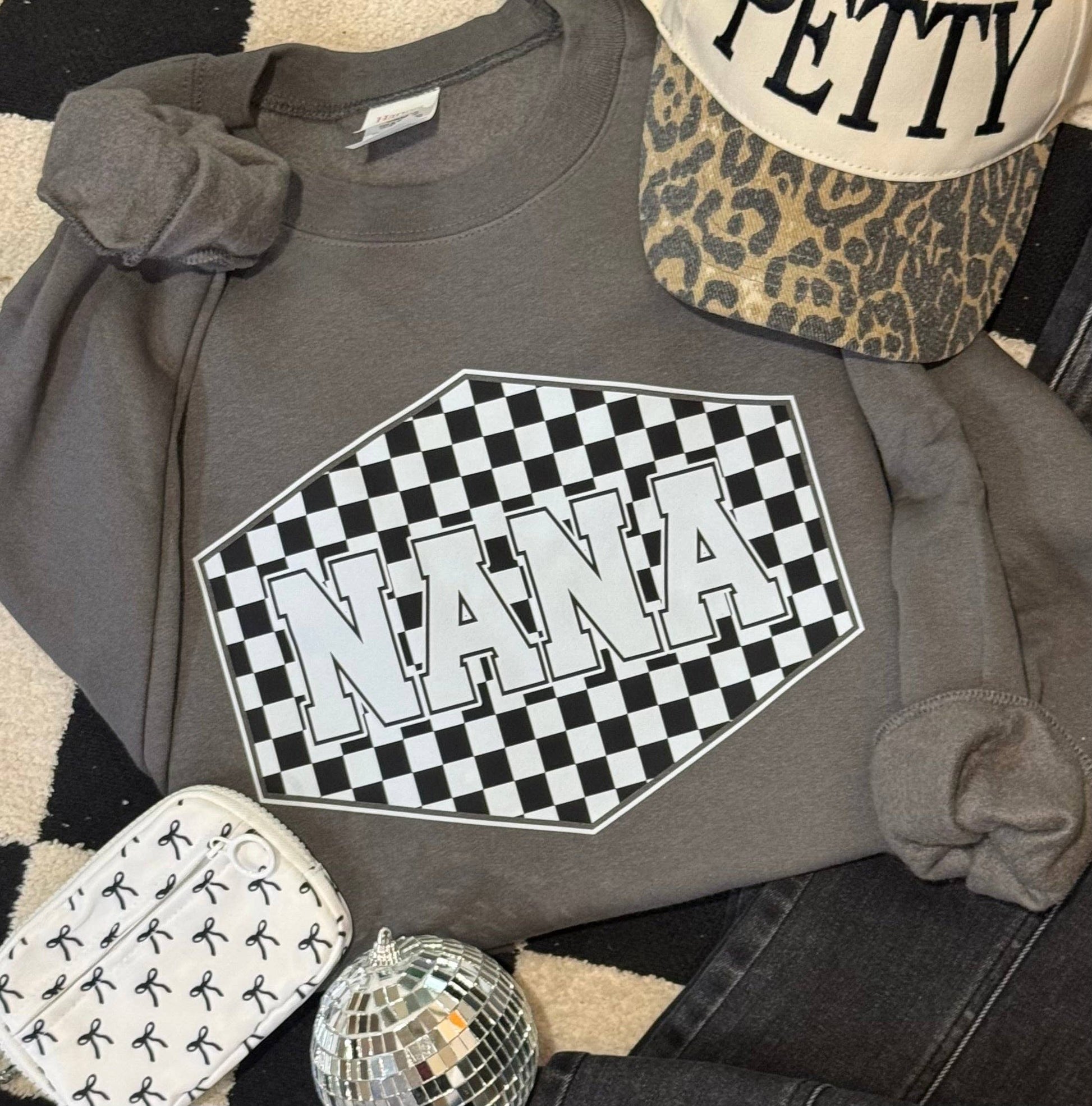 Nana Checkered Tee/Sweatshirt Unisex T-shirt, Sweatshirt, Hoodie, Long Sleeve Tee - T-Shirt, Sweatshirt, Hoodie