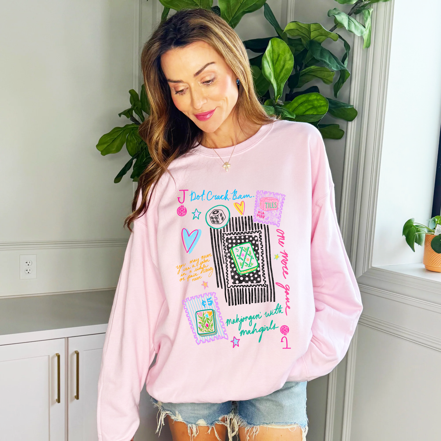Mahjong Collage Sweatshirt Unisex T-shirt, Sweatshirt, Hoodie, Long Sleeve Tee - T-Shirt, Sweatshirt, Hoodie