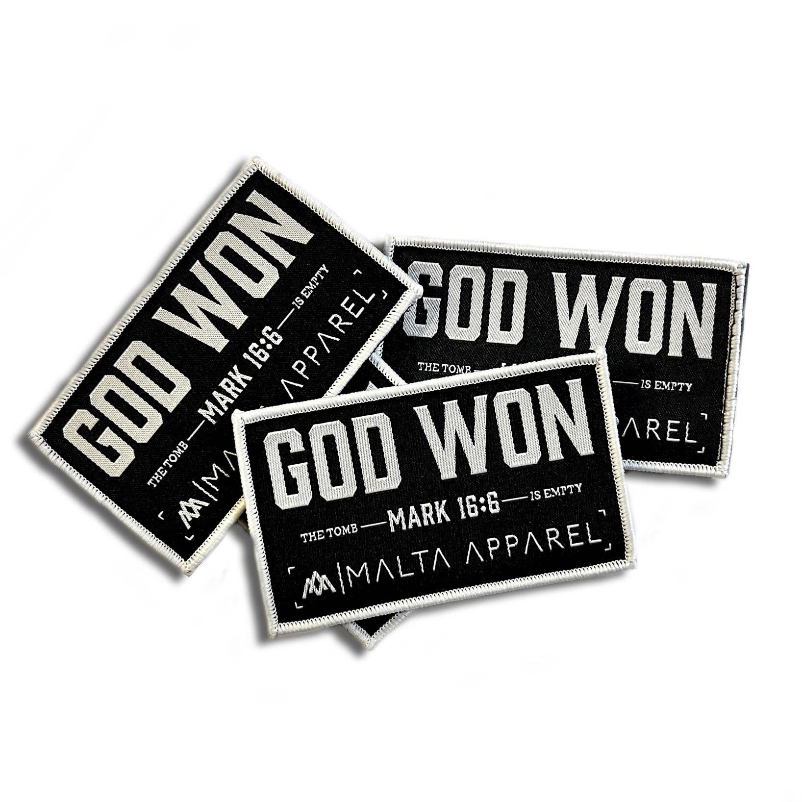 God Won Velcro Patch Unisex T-shirt, Sweatshirt, Hoodie, Long Sleeve Tee - T-Shirt, Sweatshirt, Hoodie