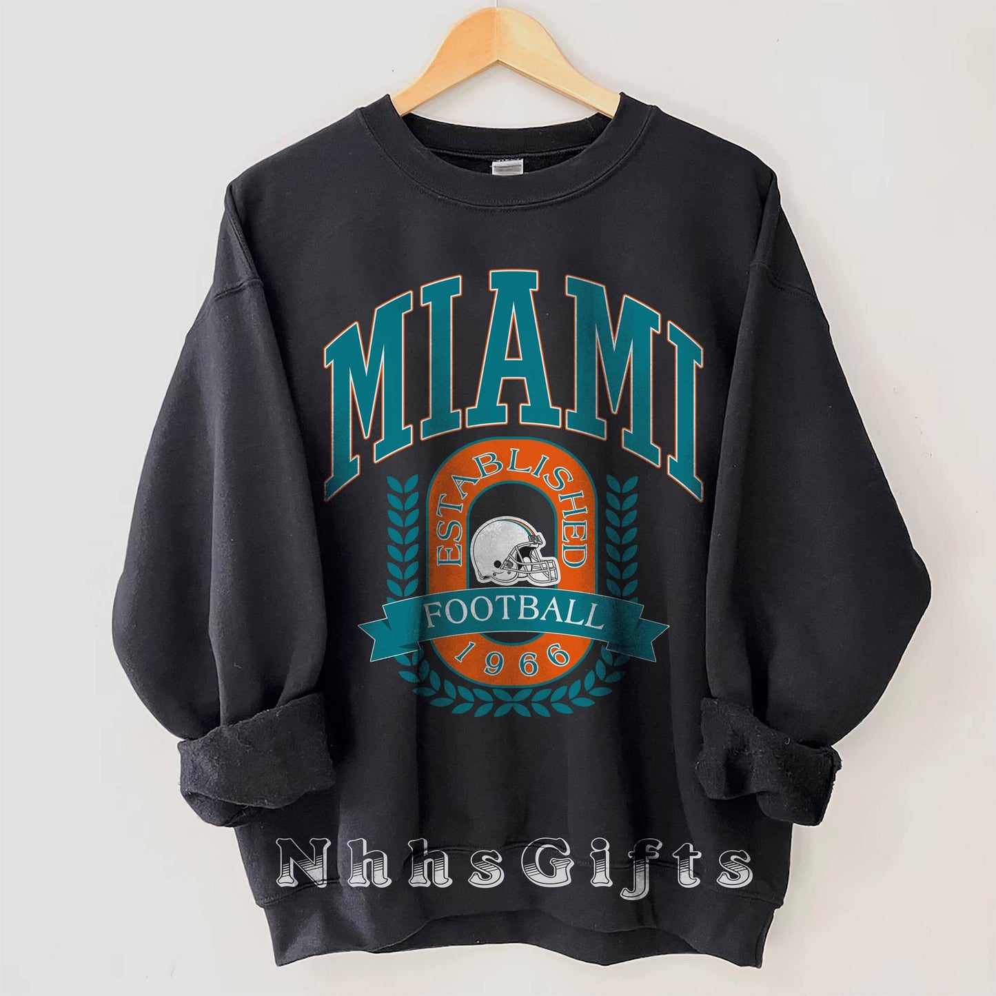Vintage Miami Football T-Shirt Unisex T-shirt, Sweatshirt, Hoodie, Long Sleeve Tee - T-Shirt, Sweatshirt, Hoodie