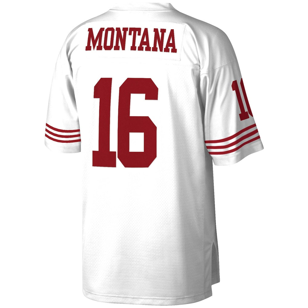 SF.49ers #16 Joe Montana White 1990 Legacy Replica Jersey football jersey product view 1