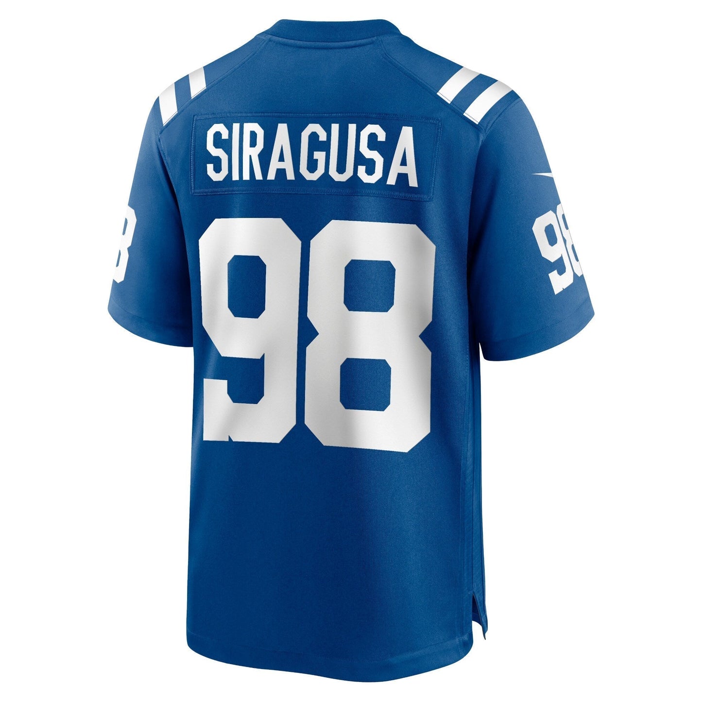 Tony Siragusa Indianapolis Colts Game Retired Jersey - Royal football jersey product view 3