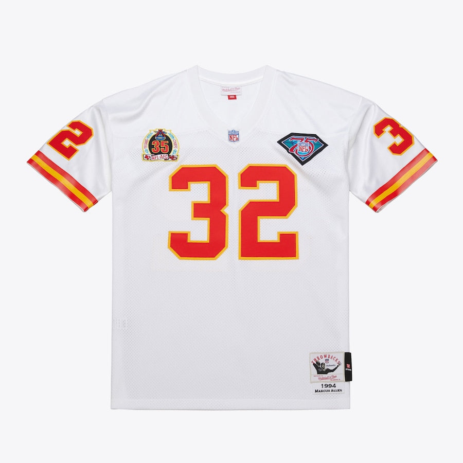 Men's Marcus Allen White Kansas City Chiefs 1994 Jersey football jersey product view 1