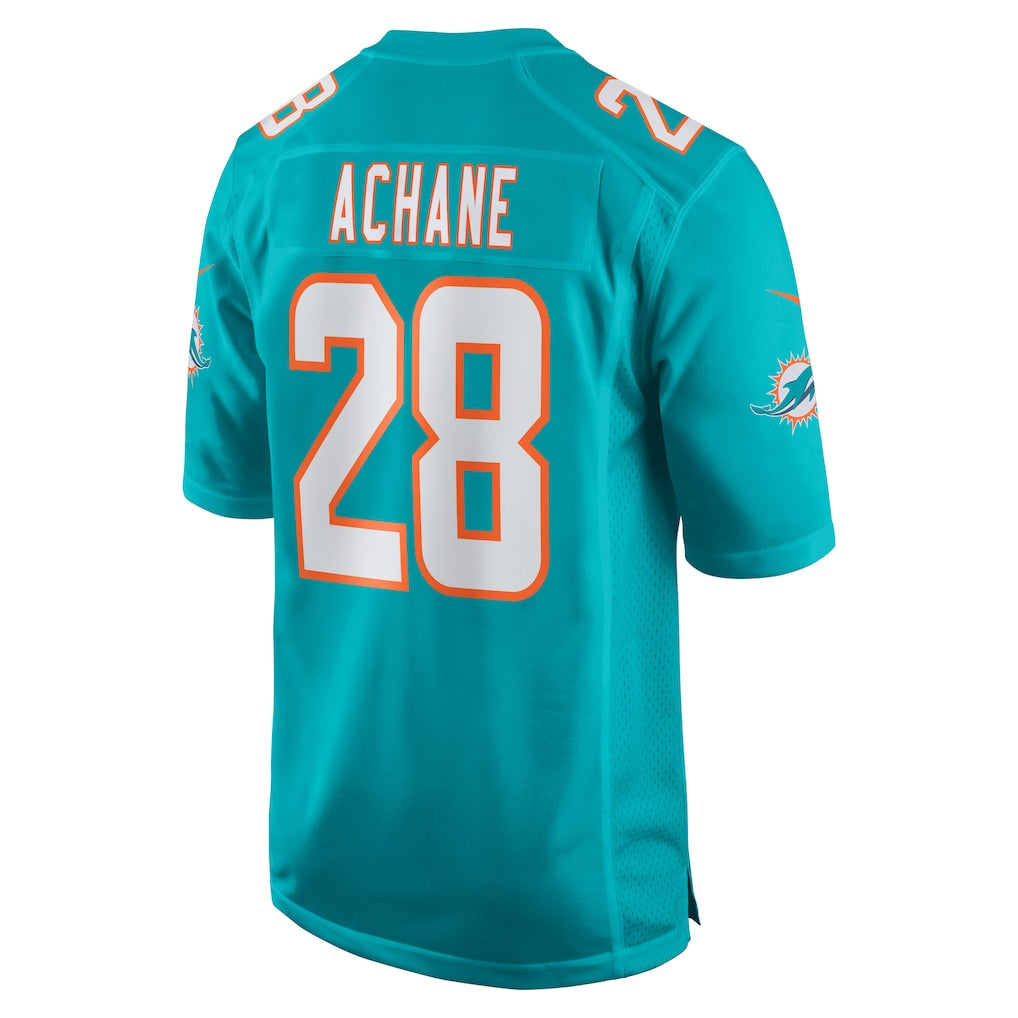 M.Dolphins #28 Devon Achane Aqua Player Game Jersey football jersey product view 1