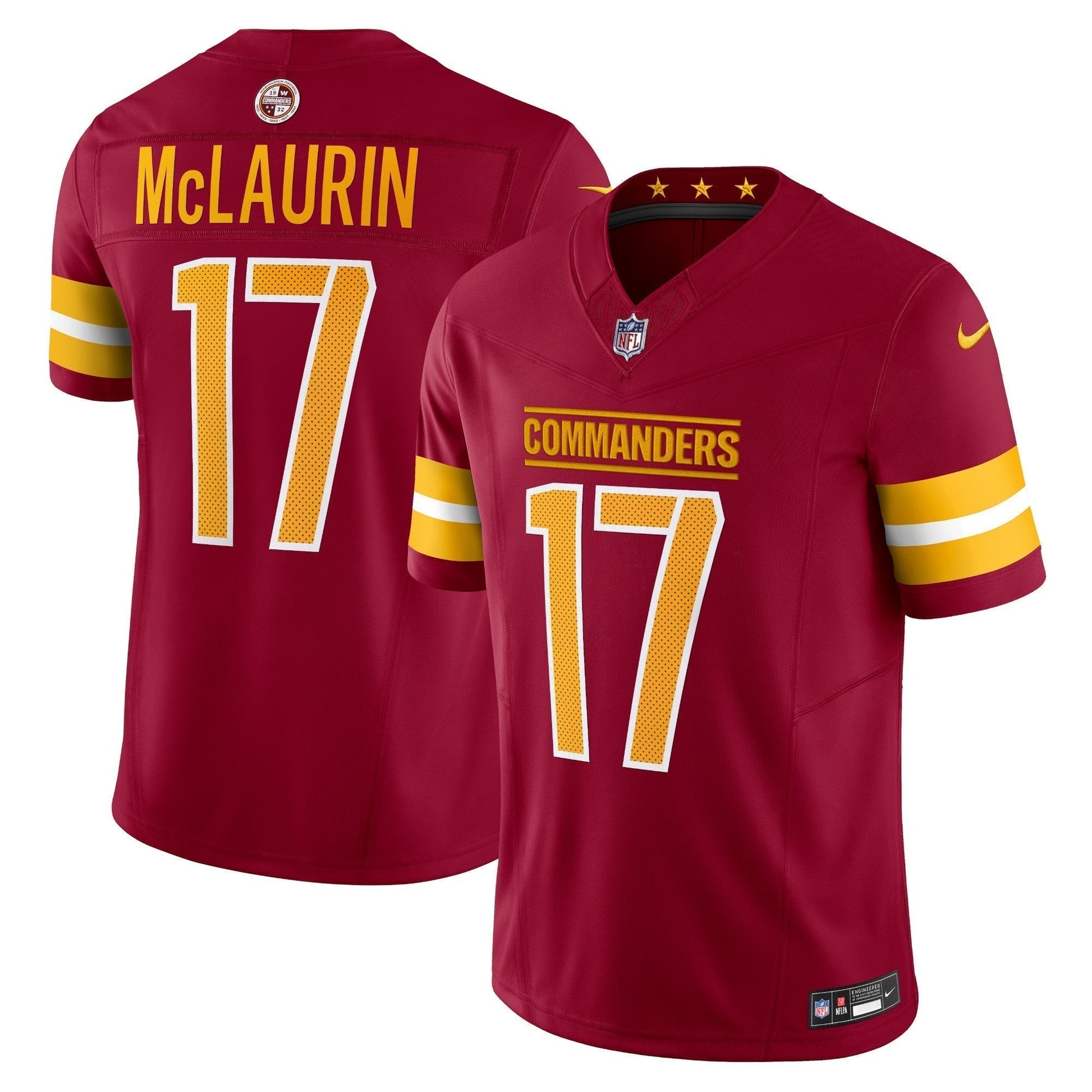 Terry McLaurin Washington Commanders Vapor F.U.S.E. Limited Jersey - Burgundy football jersey product view 1