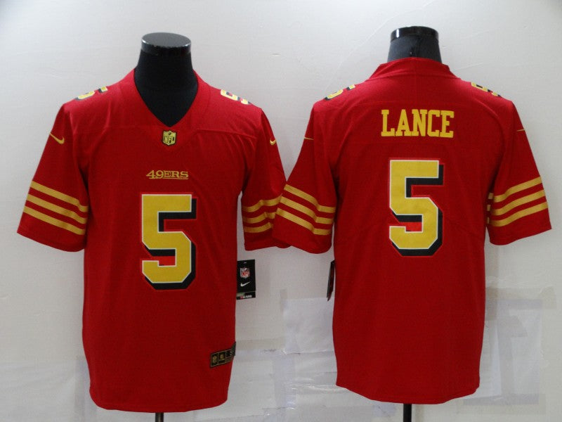 Men's San Francisco 49ers Trey Lance Red Game Player Jersey football jersey product view 1