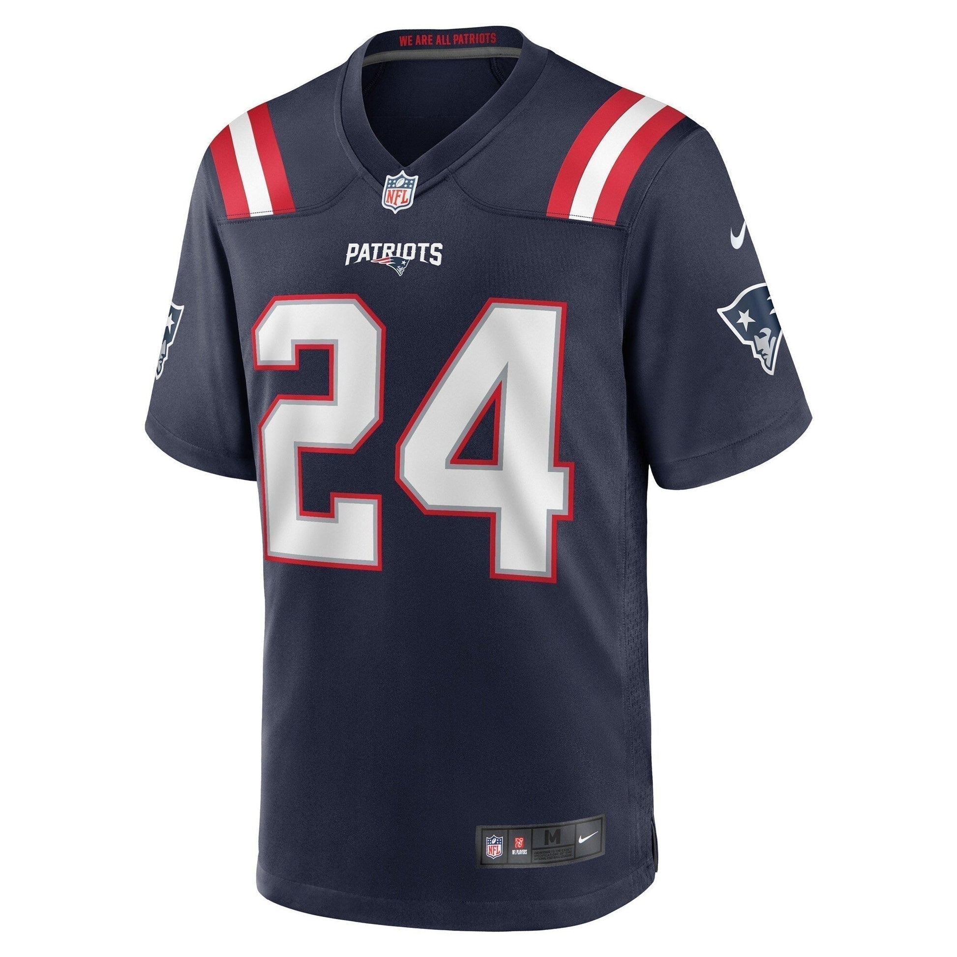 Joshuah Bledsoe New England Patriots Game Jersey - Navy football jersey product view 2