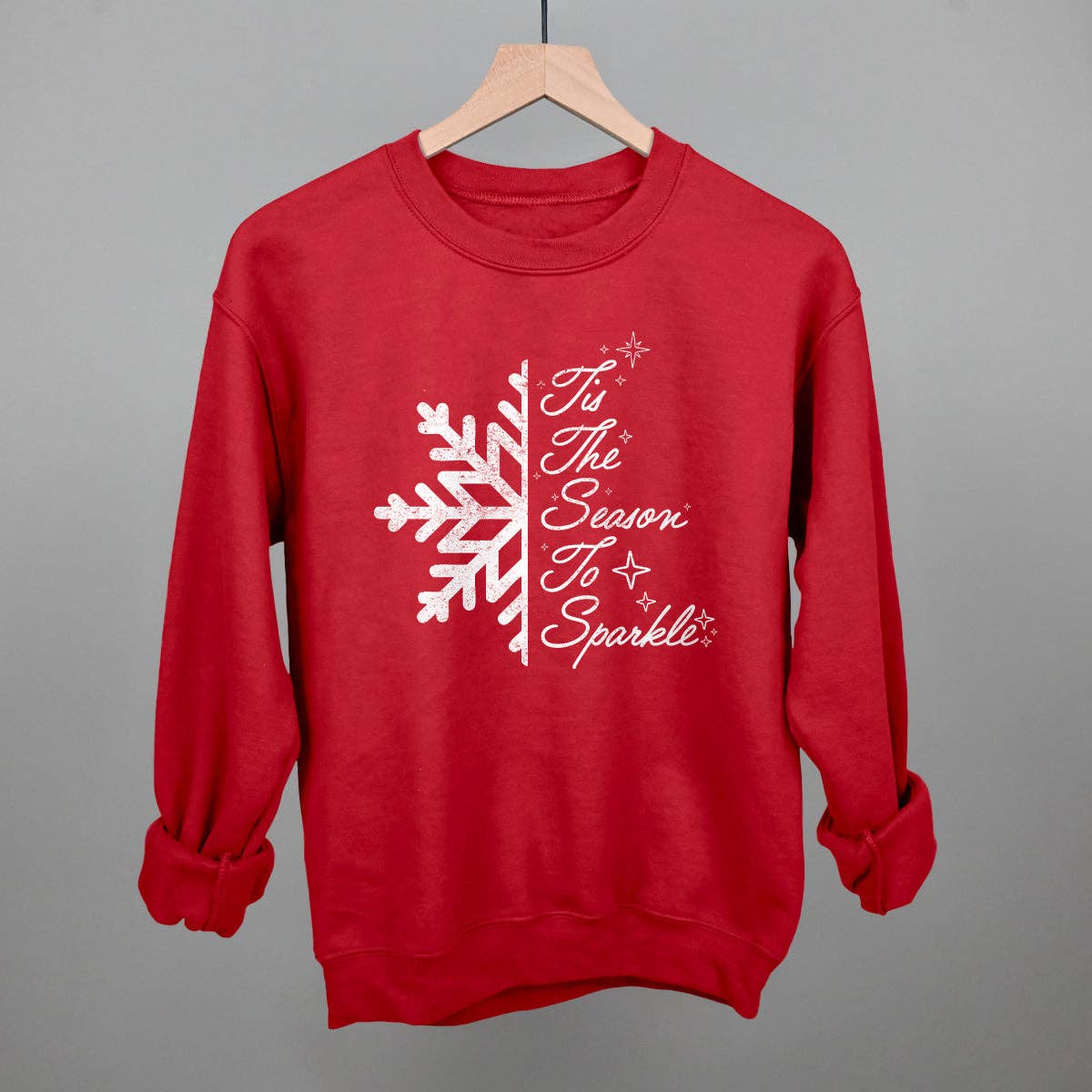 Tis the Season To Sparkle Script Unisex T-shirt, Sweatshirt, Hoodie, Long Sleeve Tee - T-Shirt, Sweatshirt, Hoodie