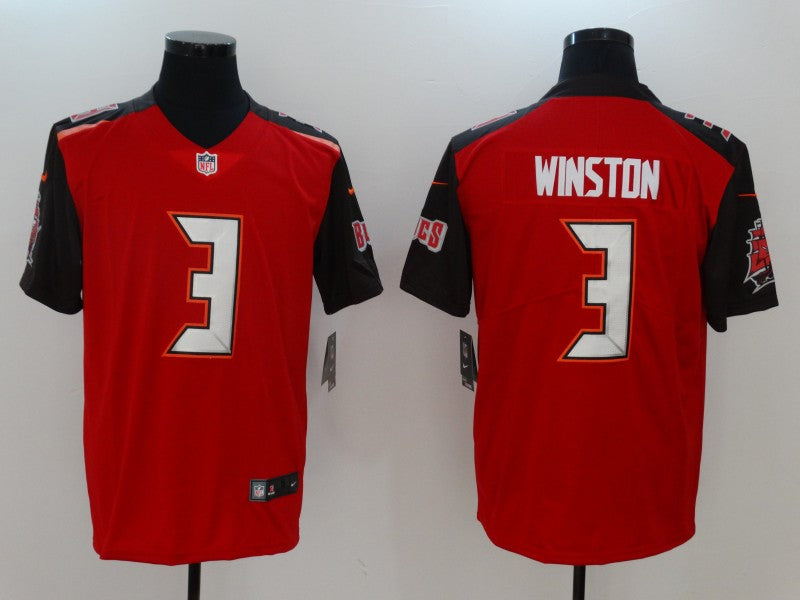 Men's Tampa Bay Buccaneers Jameis Winston #3 Red Team Game Jersey1 football jersey product view 1