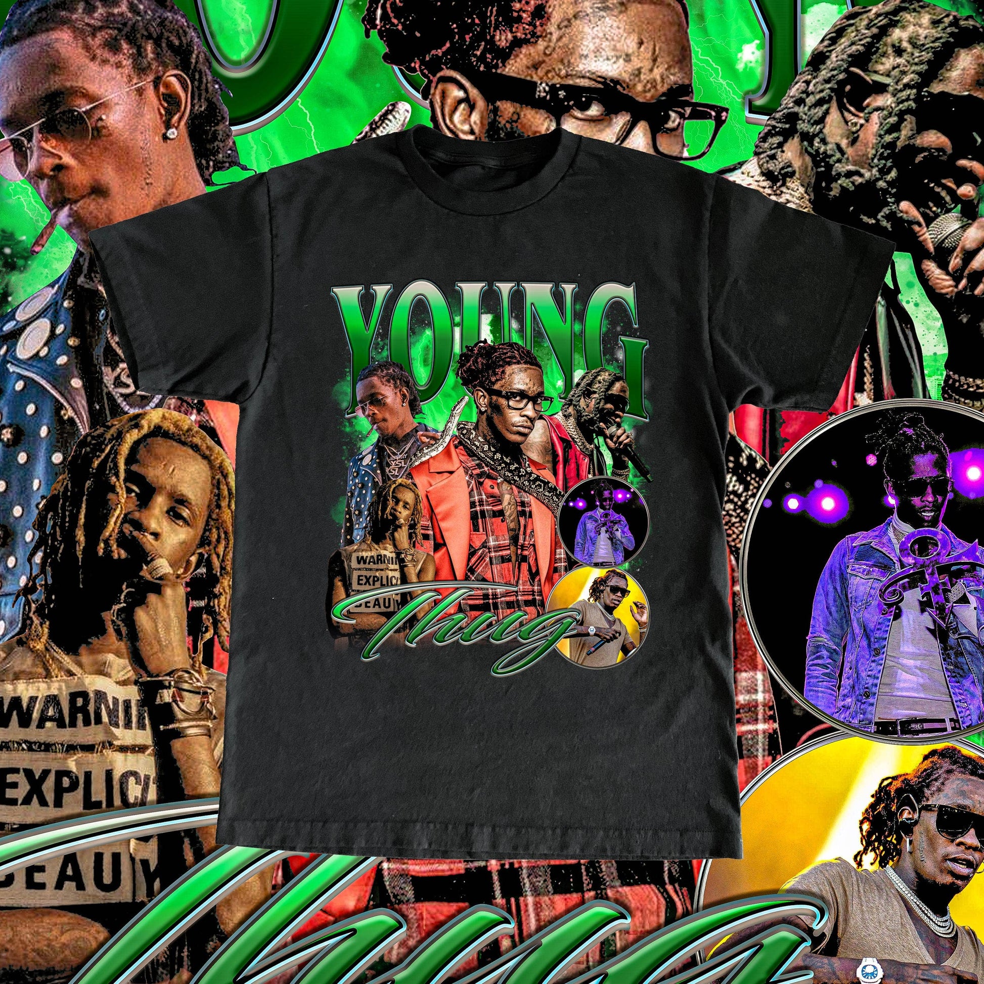 Vintage Young Thug Shirt  Retro Design Rapper Gift Unisex T-shirt, Sweatshirt, Hoodie, Long Sleeve Tee - T-Shirt, Sweatshirt, Hoodie
