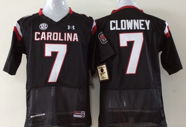 Men's South Carolina Gamecock Jadeveon Clowney #7 Black Player Game Jersey sports jersey product view 1