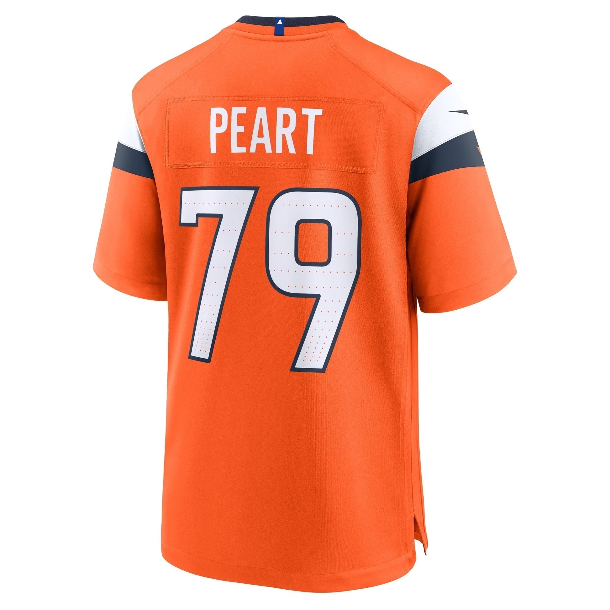 Matt Peart Denver Broncos Team Game Jersey - Orange football jersey product view 3