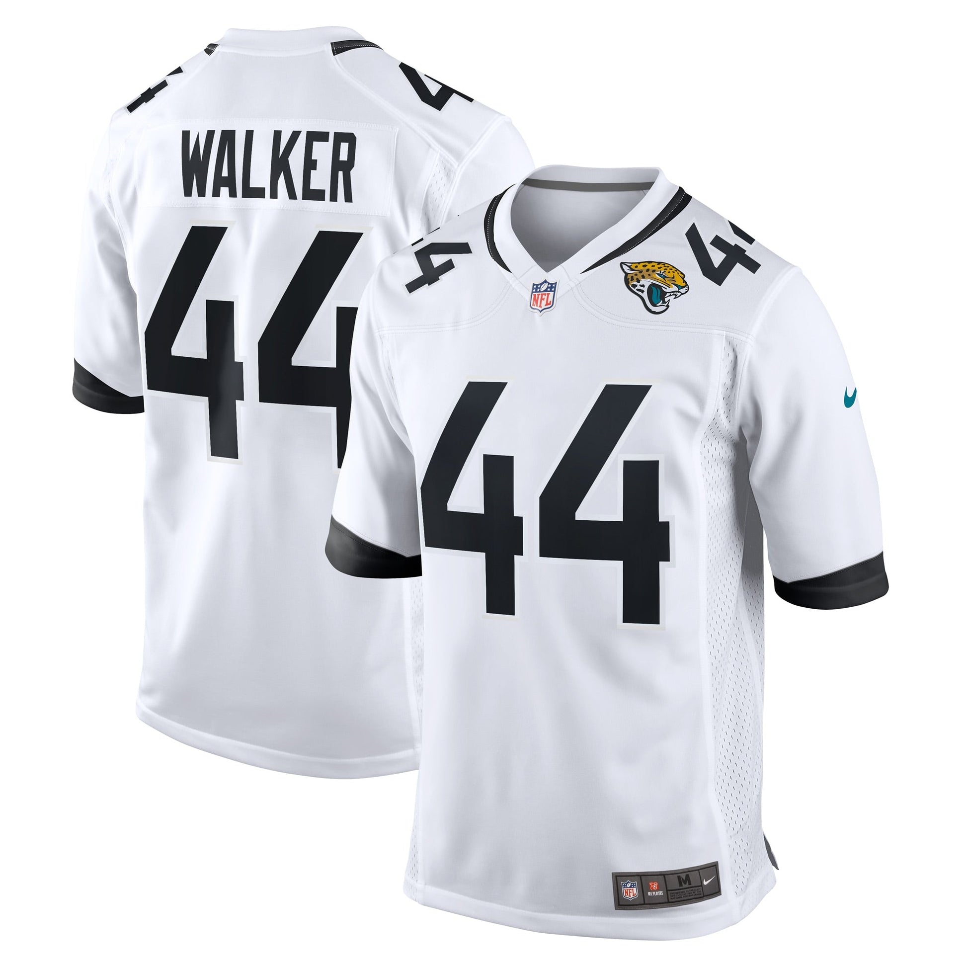 Travon Walker Jacksonville Jaguars Game Jersey - White football jersey product view 1