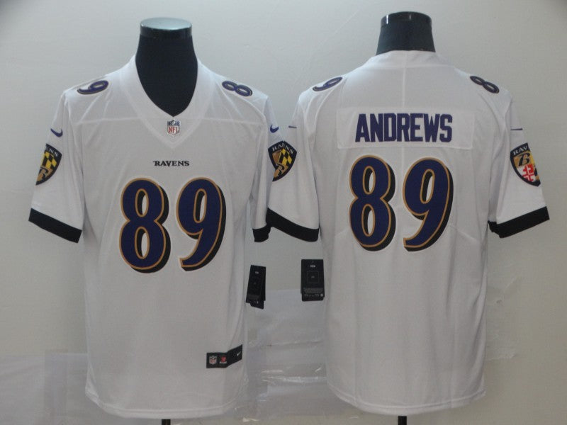 Men's Baltimore Ravens Mark Andrews #89 White Game Jersey1 football jersey product view 1