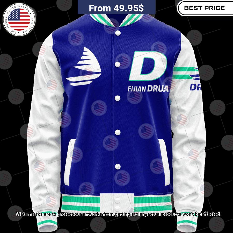 BEST Fijian Drua Vintage Logo Custom Baseball Jacket Unisex T-shirt, Sweatshirt, Hoodie, Long Sleeve Tee - T-Shirt, Sweatshirt, Hoodie