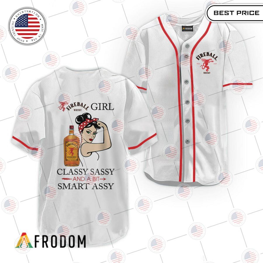 HOT Fireball Classy Sassy And A Bit Smart Assy Baseball Jersey Unisex T-shirt, Sweatshirt, Hoodie, Long Sleeve Tee - T-Shirt, Sweatshirt, Hoodie
