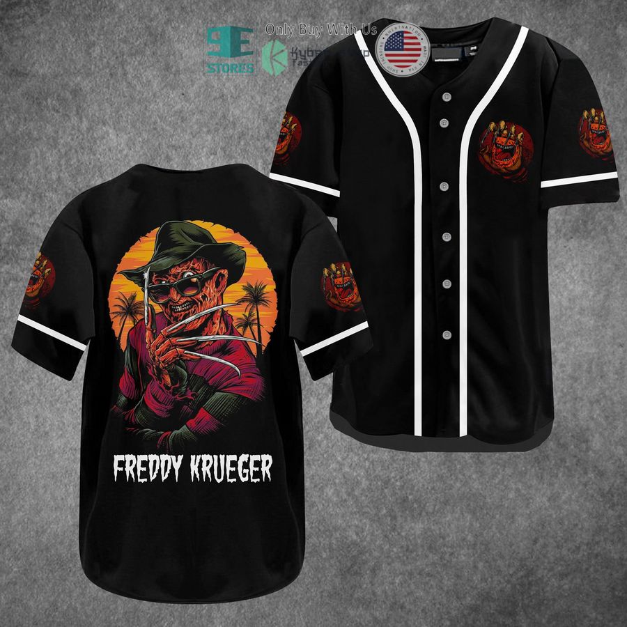 BEST Freddy Kruege Horror black Baseball Jersey Unisex T-shirt, Sweatshirt, Hoodie, Long Sleeve Tee - T-Shirt, Sweatshirt, Hoodie
