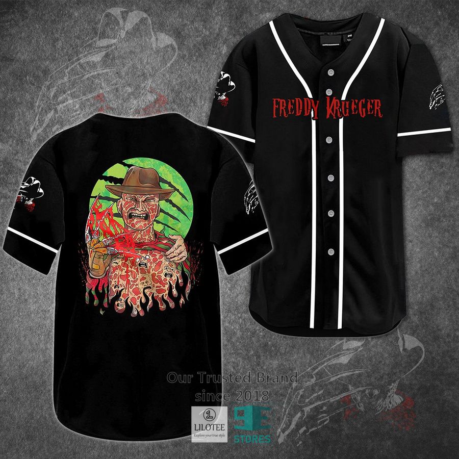 Freddy Krueger Horror Movie Baseball Jersey Unisex T-shirt, Sweatshirt, Hoodie, Long Sleeve Tee - T-Shirt, Sweatshirt, Hoodie