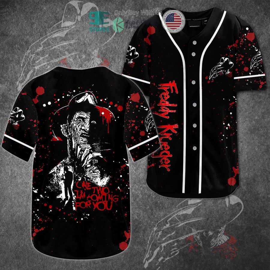 BEST Freddy Krueger On, Two I'm Coming For You Baseball Jersey Unisex T-shirt, Sweatshirt, Hoodie, Long Sleeve Tee - T-Shirt, Sweatshirt, Hoodie