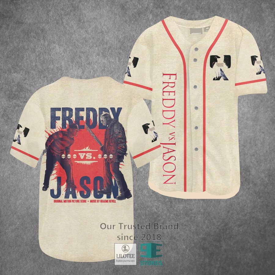 Freddy vs Jason Horror Movie Baseball Jersey Unisex T-shirt, Sweatshirt, Hoodie, Long Sleeve Tee - T-Shirt, Sweatshirt, Hoodie