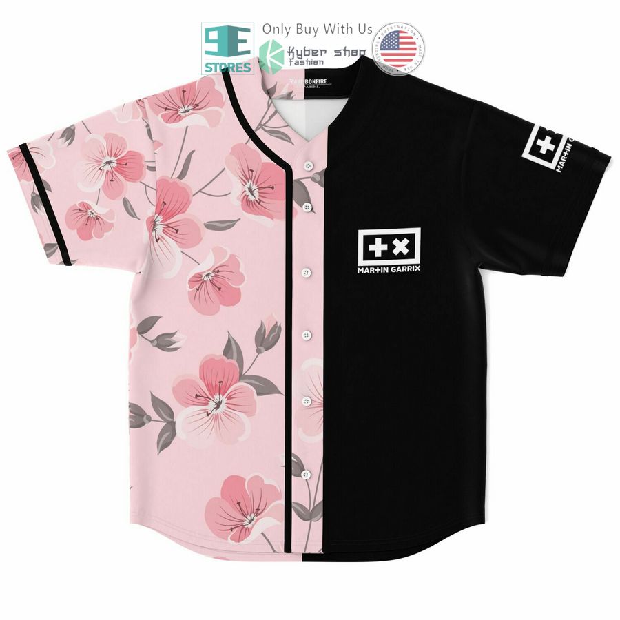 BEST Garrix Martin Flowers Black Pink Baseball Jersey Unisex T-shirt, Sweatshirt, Hoodie, Long Sleeve Tee - T-Shirt, Sweatshirt, Hoodie