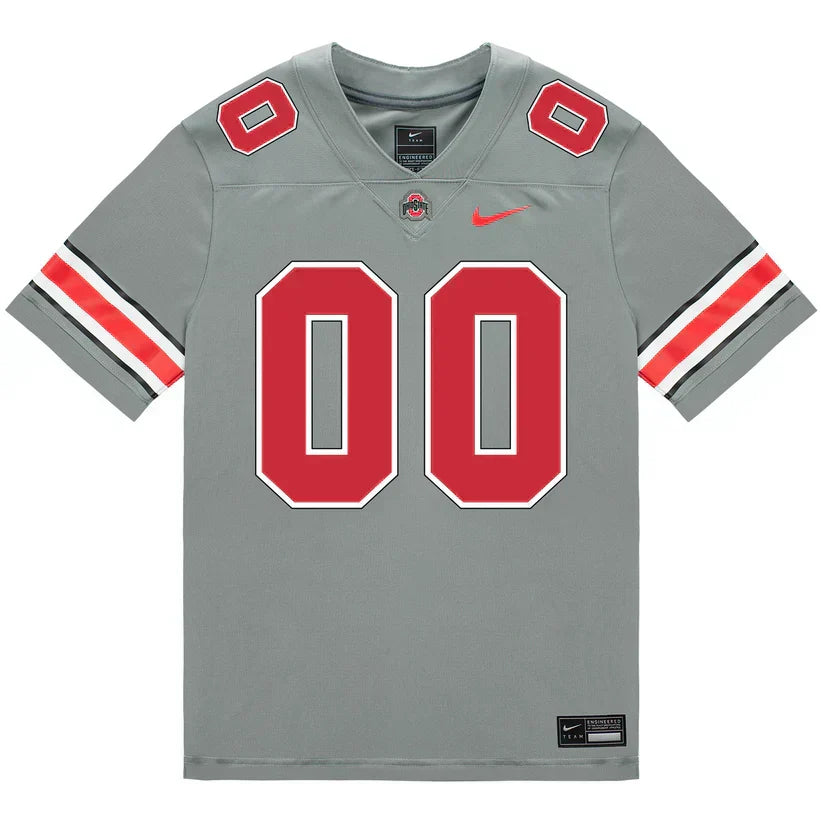 Custom Ohio States Buckeyes Jersey - Grey sports jersey product view 2