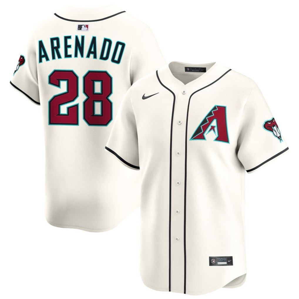 Nolan Arenado Arizona Diamondbacks Home Jersey Cream baseball jersey product view 1