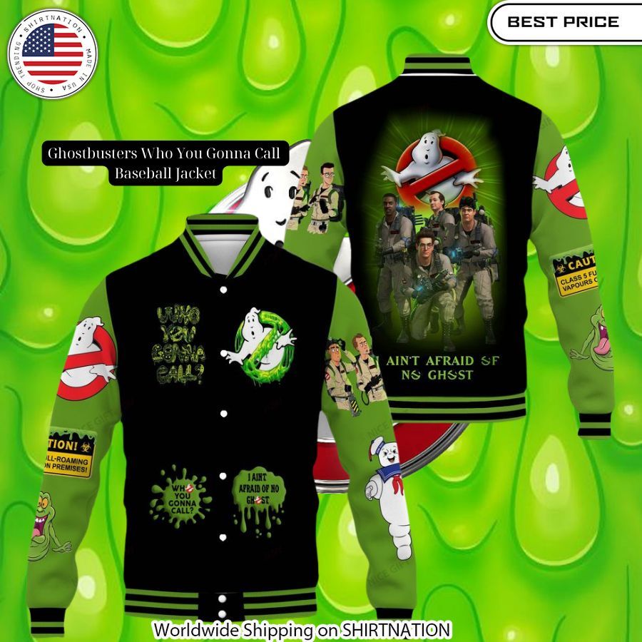 Ghostbusters Who You Gonna Call Baseball Jacket Unisex T-shirt, Sweatshirt, Hoodie, Long Sleeve Tee - T-Shirt, Sweatshirt, Hoodie