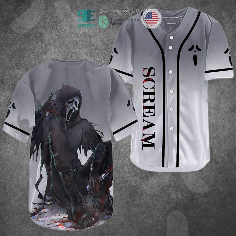 BEST Ghostface Scream Baseball Jersey Unisex T-shirt, Sweatshirt, Hoodie, Long Sleeve Tee - T-Shirt, Sweatshirt, Hoodie
