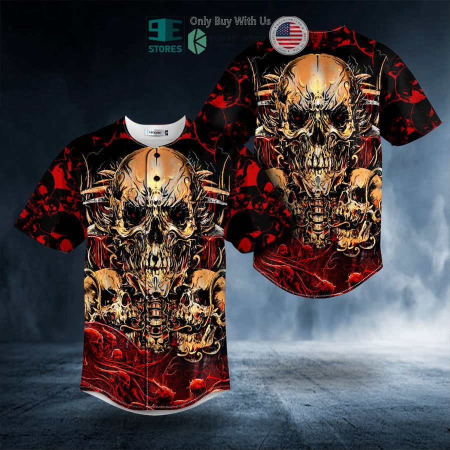 BEST Golden Badass Skull Baseball Jersey Unisex T-shirt, Sweatshirt, Hoodie, Long Sleeve Tee - T-Shirt, Sweatshirt, Hoodie