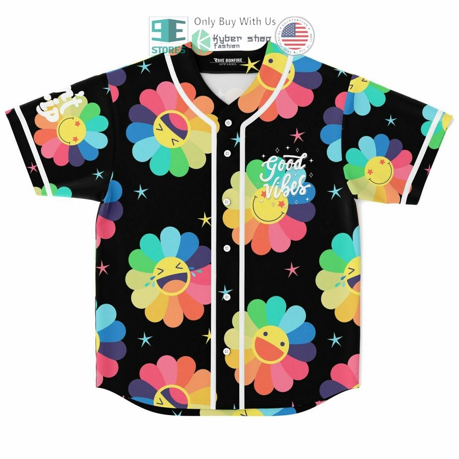 BEST Good Vibes Emoji Baseball Jersey Unisex T-shirt, Sweatshirt, Hoodie, Long Sleeve Tee - T-Shirt, Sweatshirt, Hoodie