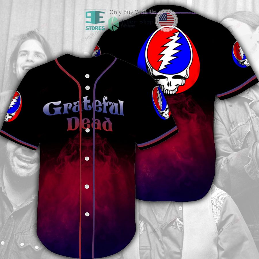 BEST Grateful Dead fire black Baseball Jersey Unisex T-shirt, Sweatshirt, Hoodie, Long Sleeve Tee - T-Shirt, Sweatshirt, Hoodie