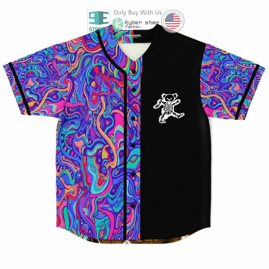 BEST Grateful Dead Golden Road Poster Baseball Jersey Unisex T-shirt, Sweatshirt, Hoodie, Long Sleeve Tee - T-Shirt, Sweatshirt, Hoodie